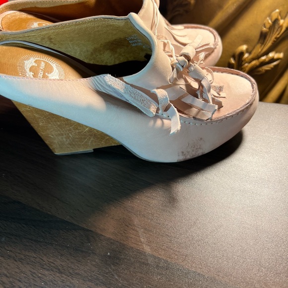 Anthro Lucky Penny Towering Tassel pink Mules - Picture 2 of 12